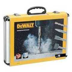 Dewalt Chisel and Drill Set, 15 Pieces SDS Plus: 4 x Flat chisels