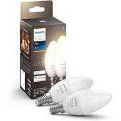 Philips Hue New Smart Candle Light Bulb, E14 Edison Screw, 2 Pack, White