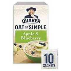 Quaker Oat So Simple Apple and Blueberry Porridge Sachets 36 g, 10