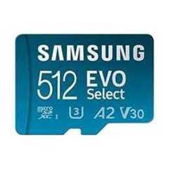 Samsung EVO Select (2024) microSD card + SD adapter, 512GB, Memory